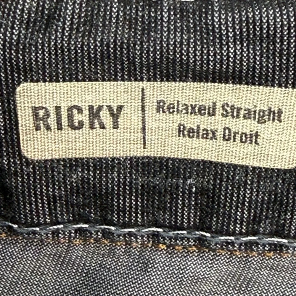 True Religion Ricky Jeans Mens 30 Black Relaxed Straight Flap Pocket Corduroy